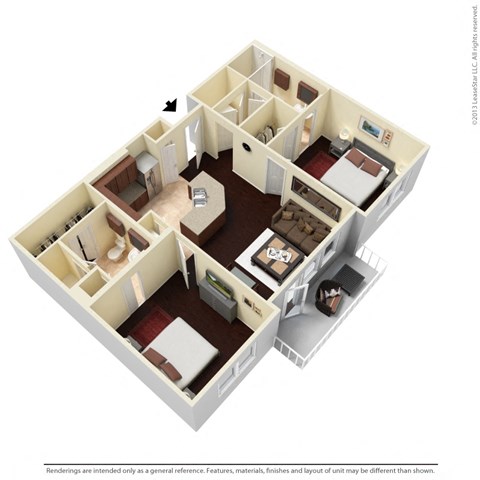 B1 Floor Plan at Vine + Vail, Texas, 76051