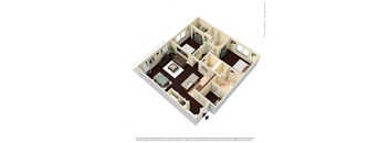 B2 Floor Plan at Vine + Vail, Grapevine, TX, 76051