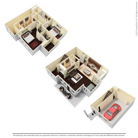 B2TH Floor Plan at Vine + Vail, Grapevine, TX, 76051