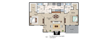 B2 floor plan layout at Knox Allen Station, Allen