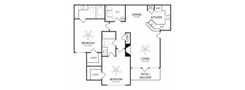 B2 Floor Plan at Mason, McKinney, Texas