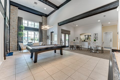 Billiards Table at The Brazos, Dallas, Texas