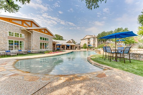 Pool With Lounge Chairs at The Brazos, Dallas