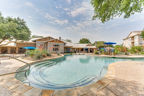 Swimming Pool View at The Brazos, Dallas