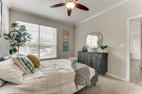 Bedroom With Ceiling Fan at The Brazos, Texas