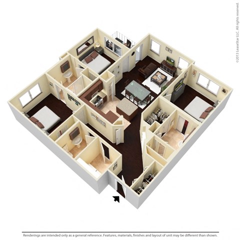 C1 Floor Plan at Vine + Vail, Grapevine, TX