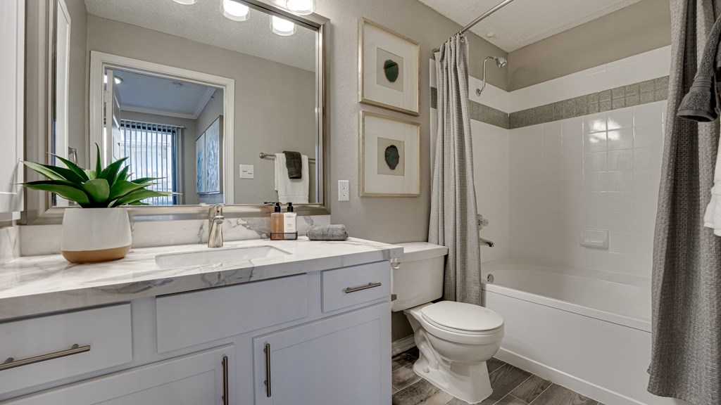 Bathroom With Bathtub at Carmel Creekside, Fort Worth
