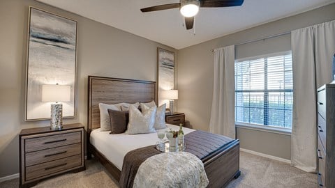 Well Lite Bedroom at Carmel Creekside, Texas
