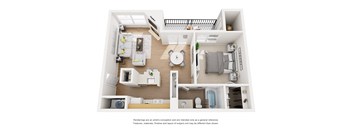 Del Mar Floor Plan 1 Bed 1 Bath, 704 Sq. Ft.