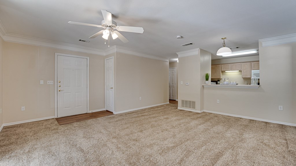 Carpeted Living Room at Cleburne Terrace, Texas