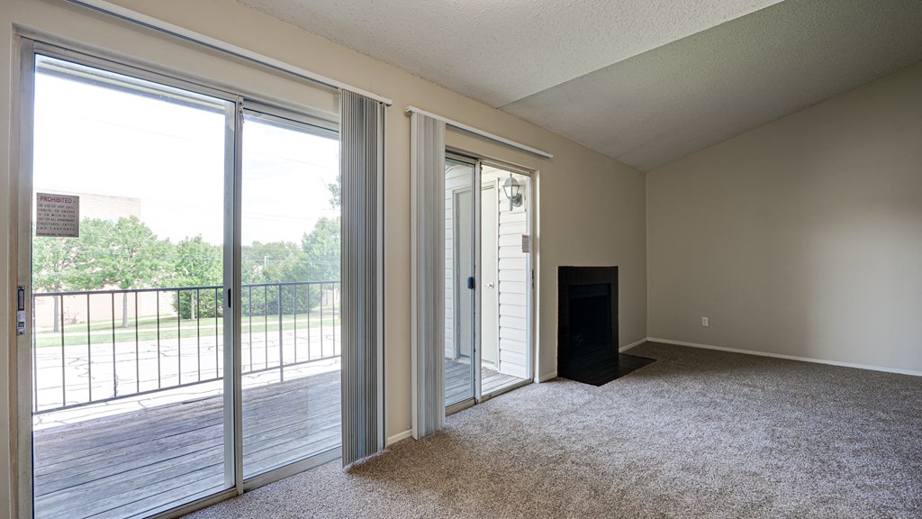 Carpeted Living Area at Copper Hill, Bedford, Texas