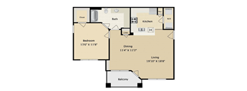 Del Rio Floor Plan at The Brazos, Dallas