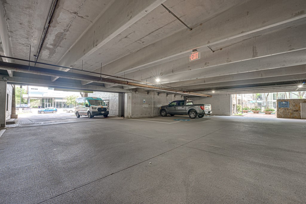 Underground Parking Area at Easton Apartments, Dallas, Texas