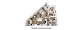 A2 Floor Plan at Easton Apartments, Texas