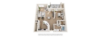 A3 Floor Plan at Easton Apartments, Dallas, TX