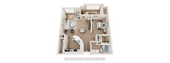 A3A Floor Plan at Easton Apartments, Dallas, TX