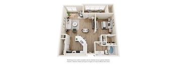 A3B Floor Plan at Easton Apartments, Texas, 75206