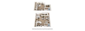 A6 Greenville II Floor Plan at Easton Apartments, Texas, 75206