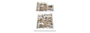 A6 Greenville I Floor Plan at Easton Apartments, Texas
