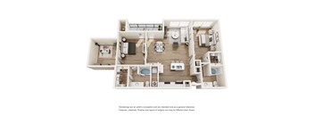 B1 Floor Plan at Easton Apartments, Dallas, TX, 75206