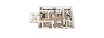 B1B Floor Plan at Easton Apartments, Dallas, TX, 75206