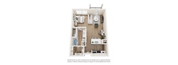 E1a Floor Plan at Easton Apartments, Dallas