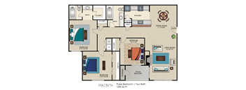 2 bed 2 bath B at Bardin Oaks Apartments, Arlington, Texas