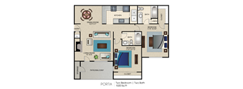 2 bed 2 bath A at Bardin Oaks Apartments, Arlington 76018