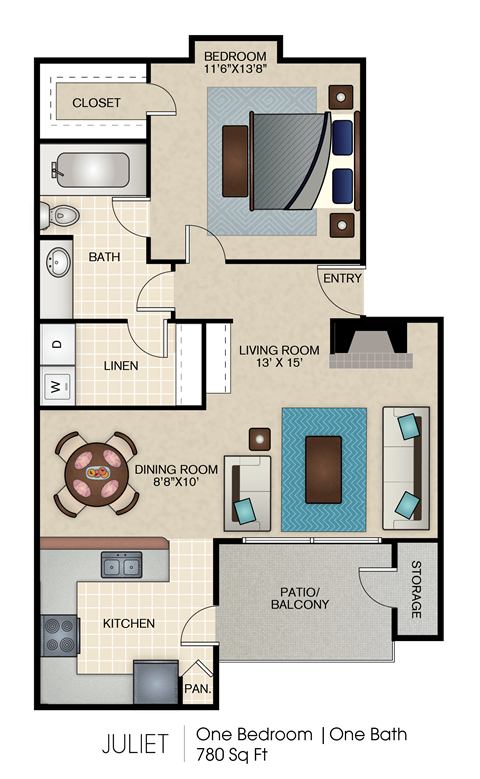 1 bed 1 bath A at Bardin Oaks Apartments, Arlington, TX, 76018