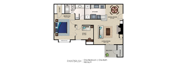 a floor plan of a house with bedrooms and a living room