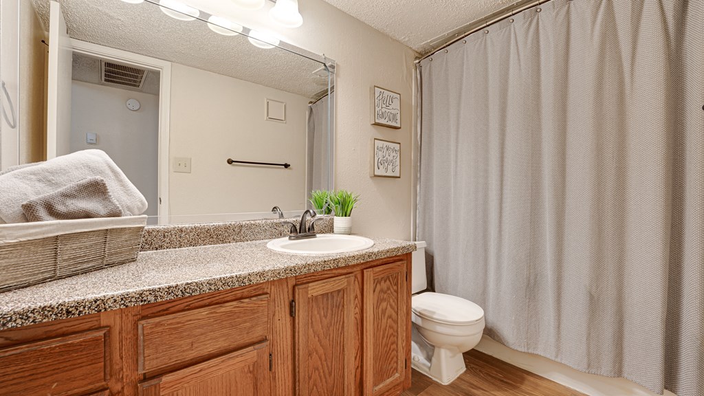 Bathroom With Vanity Lights at Hunters Hill, Texas, 75287