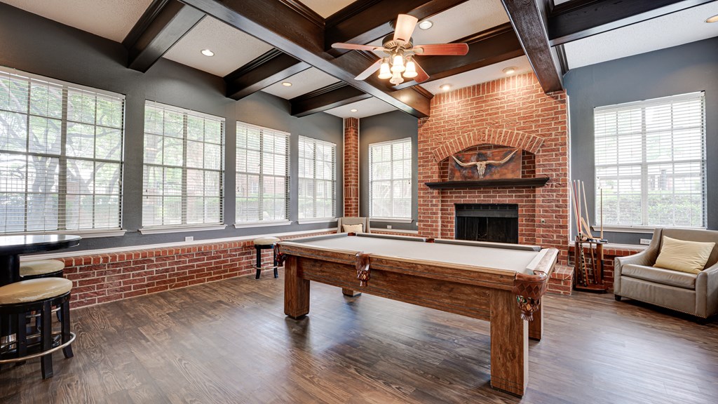 Billiards Table In Clubhouse at Hunters Hill, Texas