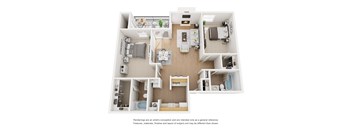 Timberglen Floor Plan at Hunters Hill Apartments, Dallas, TX