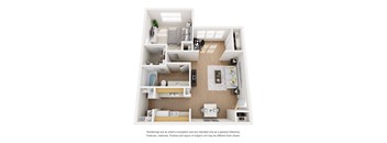 Vail Floor Plan at Hunters Hill Apartments, Dallas