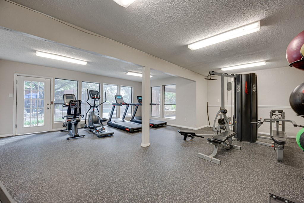 Gym at Indian Creek Apartments, Texas