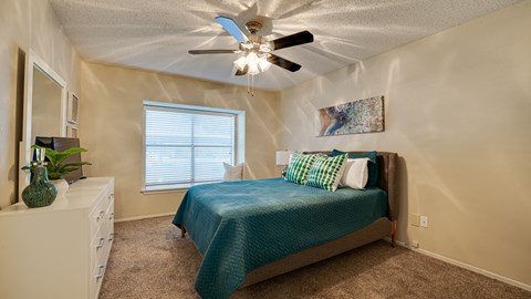 Bedroom Interior at Indian Creek Apartments, Carrollton, TX