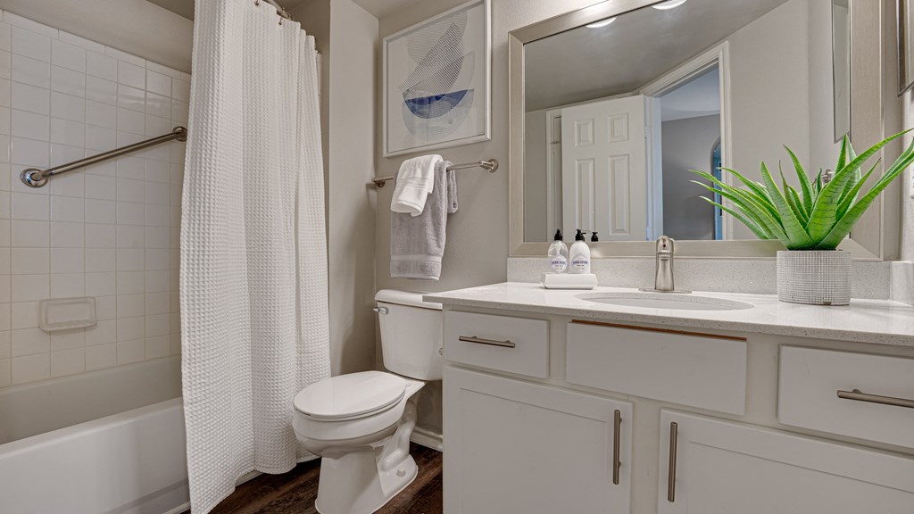 Bathroom With Bathtub at Knox Allen Station, Allen, Texas