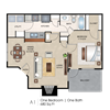 One Bedroom Floor Plan layout