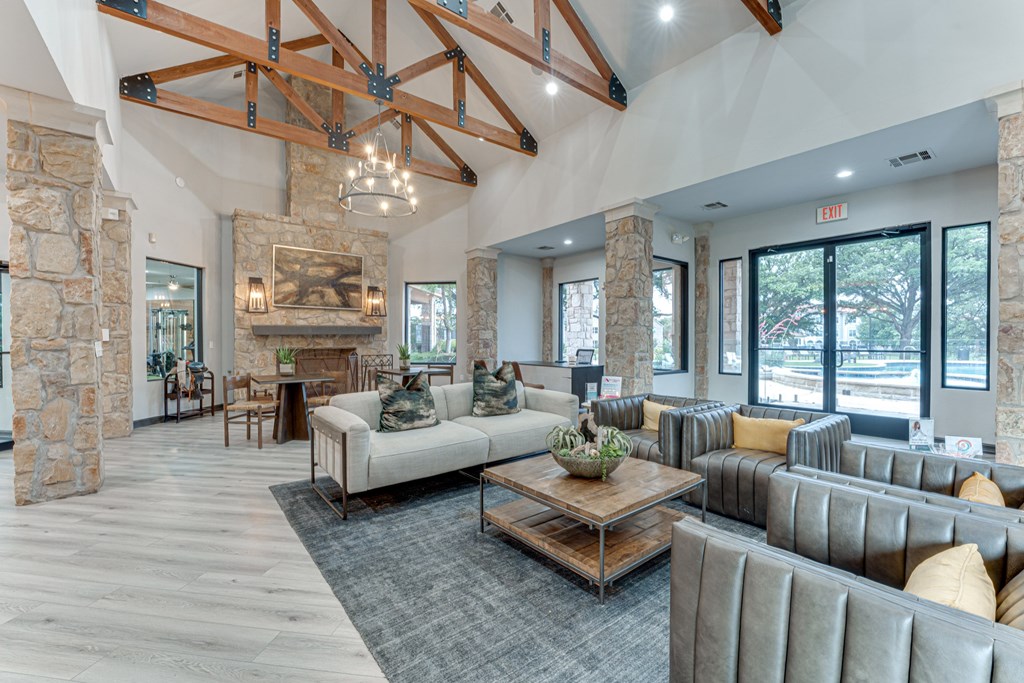 living room view at Limestone Ranch Apartments, Lewisville