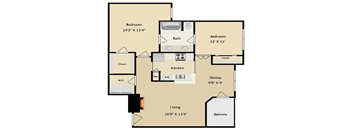 Llano Floor Plan at The Brazos, Texas, 75287