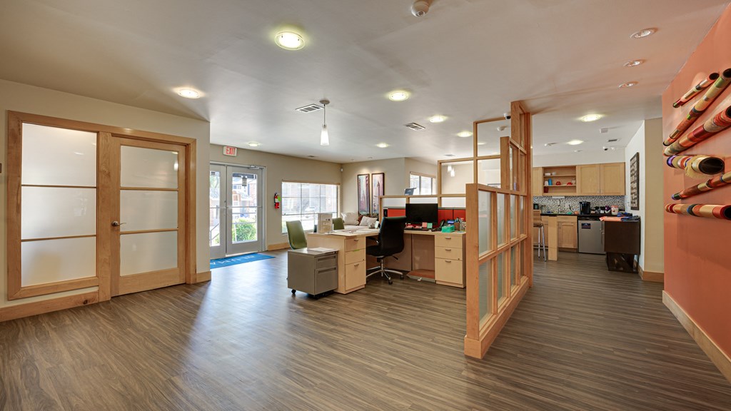 Living and kitchen at The Manhattan Apartments, Dallas