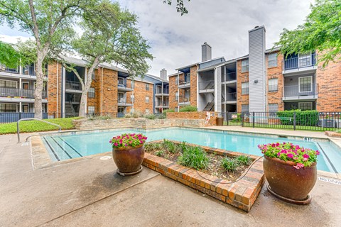 Pool Area at The Manhattan Apartments, Dallas, TX, 75252
