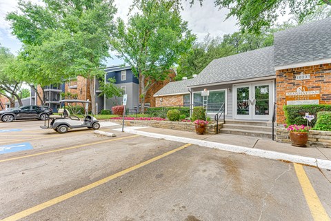 A parking lot at The Manhattan Apartments, Dallas, TX