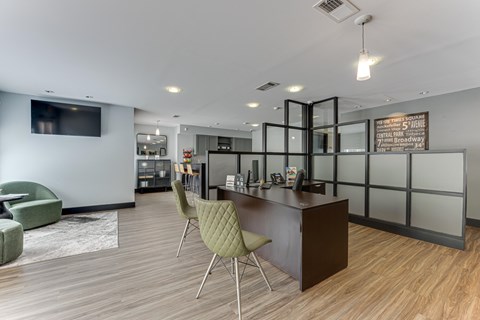 A modern office space at The Manhattan Apartments, Texas