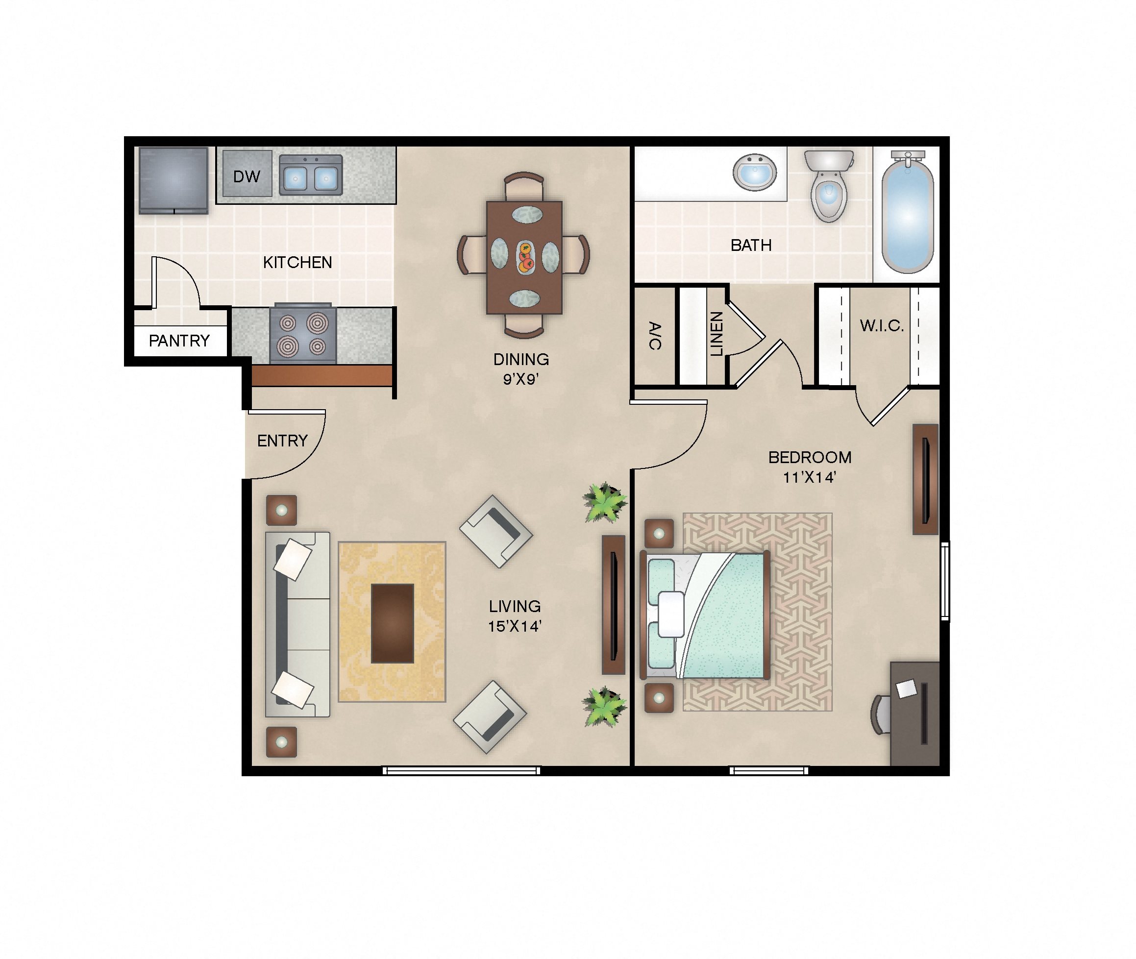 Apartment Floor Plans at Arbors Of Corsicana in Corsicana, TX