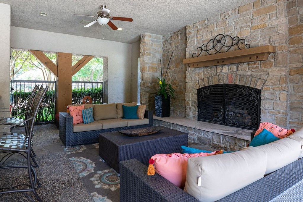 Outside pool area bar at The Brazos, Dallas, 75287