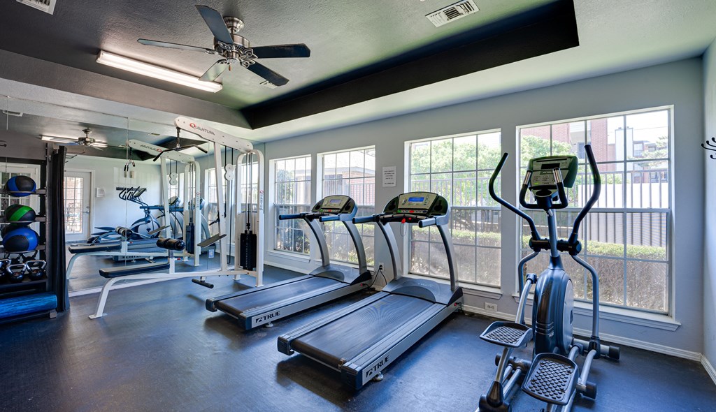the gym at the inn at the presidio at Paces Crossing, Texas