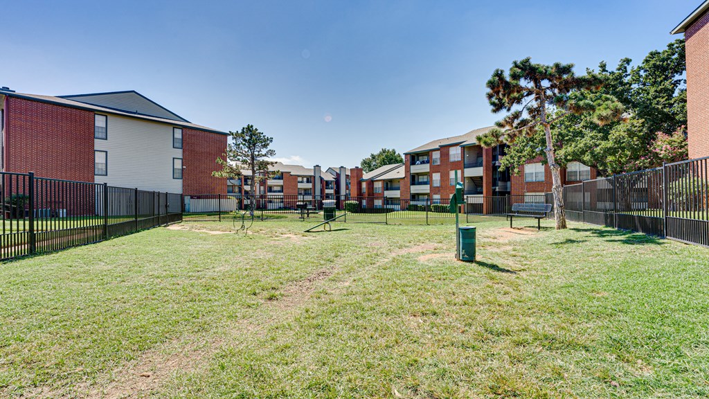 courtyard with fenced in grass area at Paces Crossing, Denton, 76210
