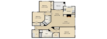 Salado Floor Plan at The Brazos, Dallas, 75287