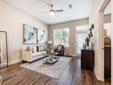 Modern Living Room at Highline Urban Lofts, Cypress, Texas - Photo Gallery 5